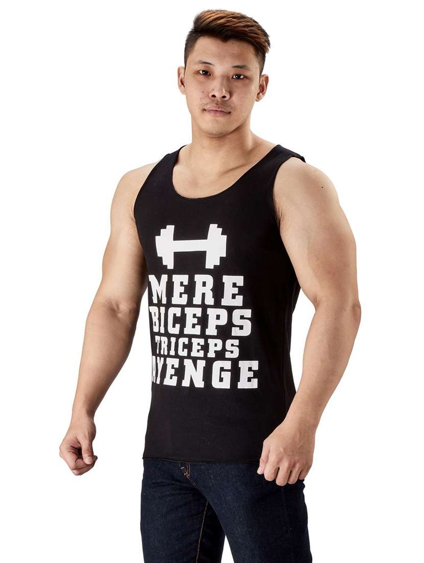 black pure cotton vest - 19667994 -  Standard Image - 1