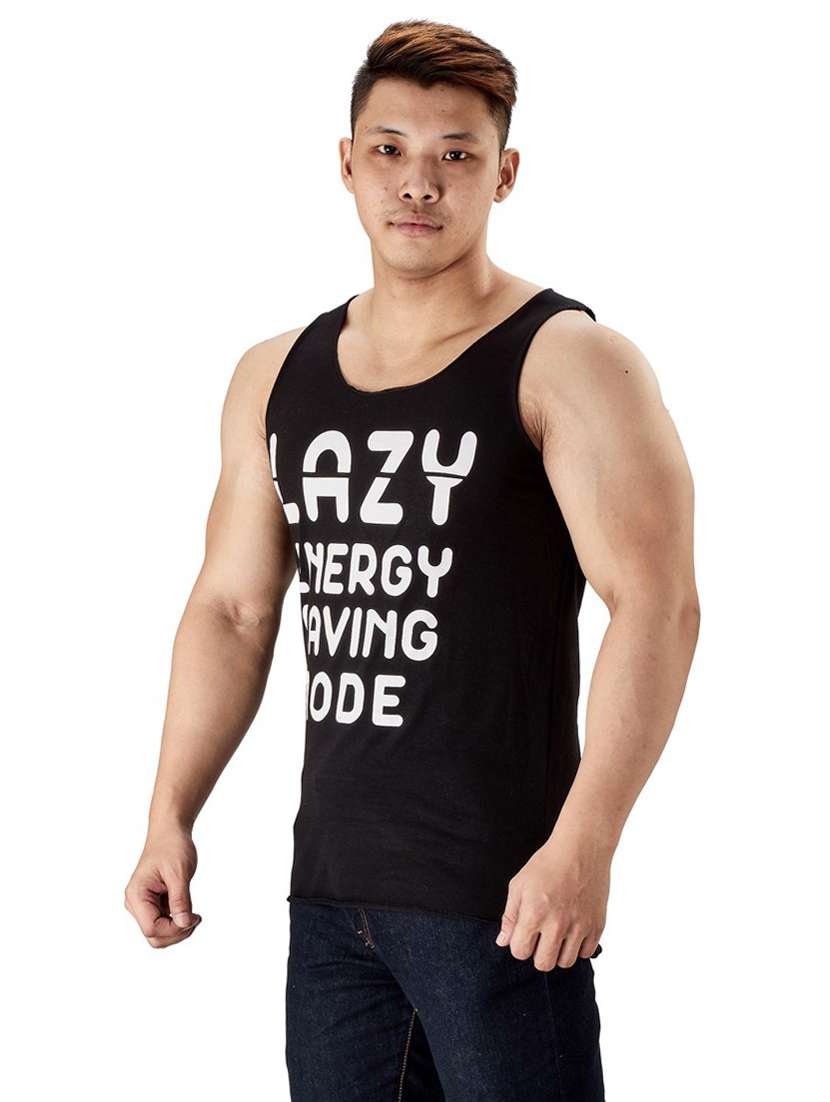 black pure cotton vest - 19667995 -  Standard Image - 1