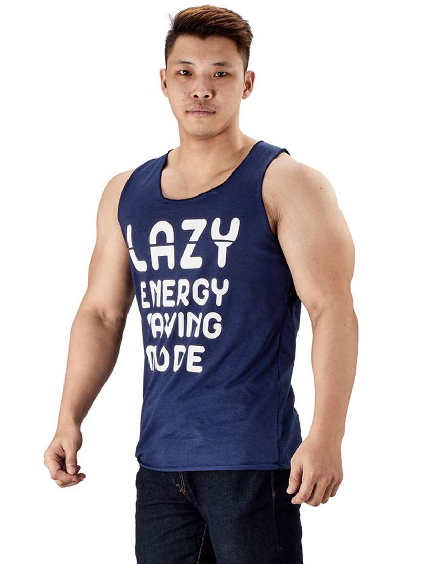 blue pure cotton vest - 19667996 -  Standard Image - 1