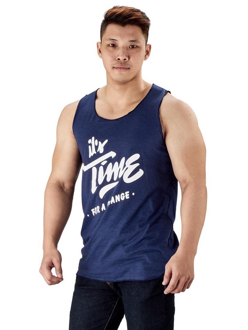 dark blue pure cotton vest - 19668002 -  Standard Image - 1