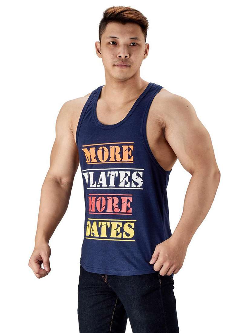 blue pure cotton vest - 19668003 -  Standard Image - 1