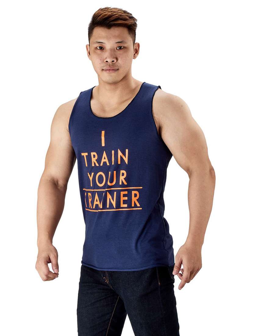 blue pure cotton vest - 19668006 -  Standard Image - 1