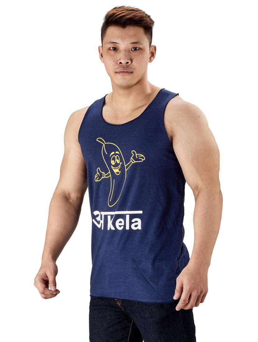 blue pure cotton vest - 19668037 -  Standard Image - 1