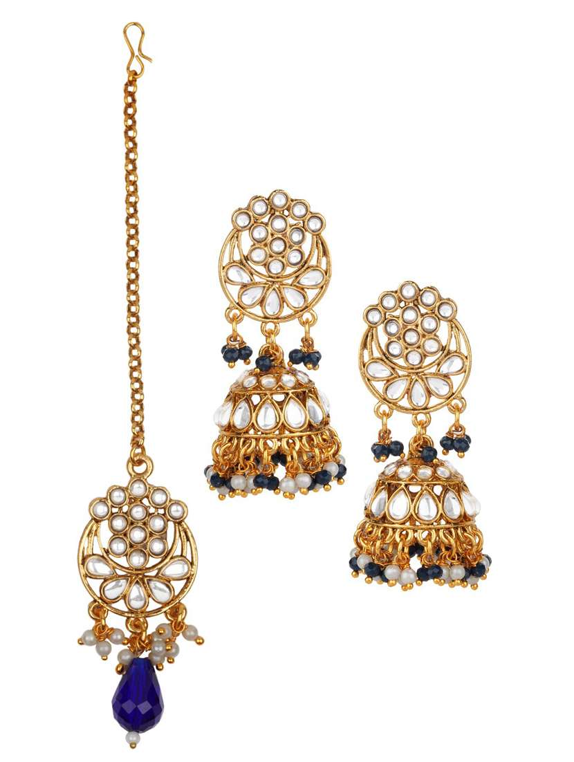 matushri art indian traditional necklace with earrings and maang tikka - 19668441 - Standard Image - 1