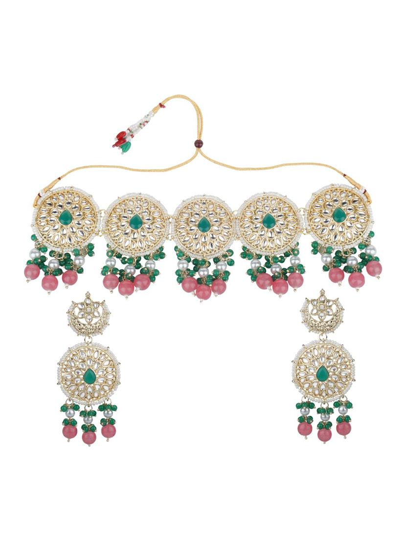 matushri art indian traditional necklace with earrings  - 19668612 -  Zoom Image - 0