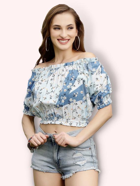 women's crop off shoulder top - 19668953 -  Zoom Image - 0