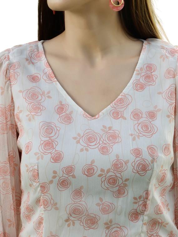 women's crop v neck top - 19668957 - Standard Image - 4