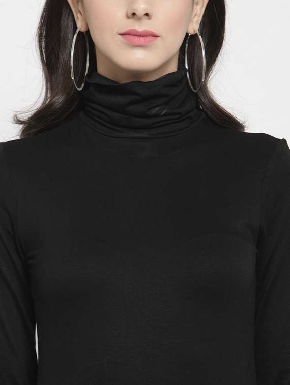 women high neck solid top - 19669047 -  Standard Image - 4