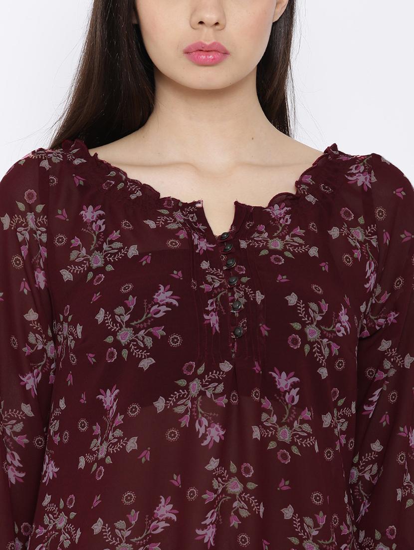 long sleeves printed regular top - 19669060 - Standard Image - 4
