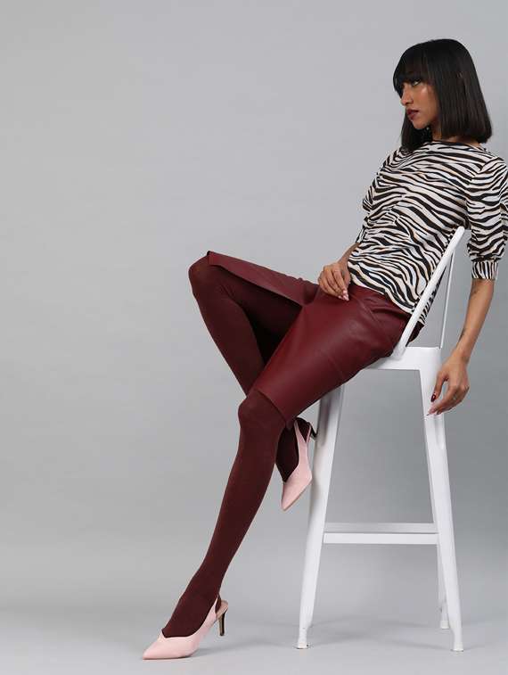 women boat neck printed blouson top - 19669074 -  Standard Image - 4