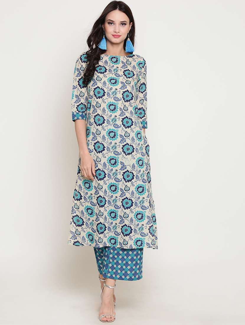 printed kurta with palazzo set