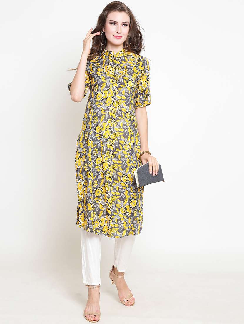 printed kurta with pant set