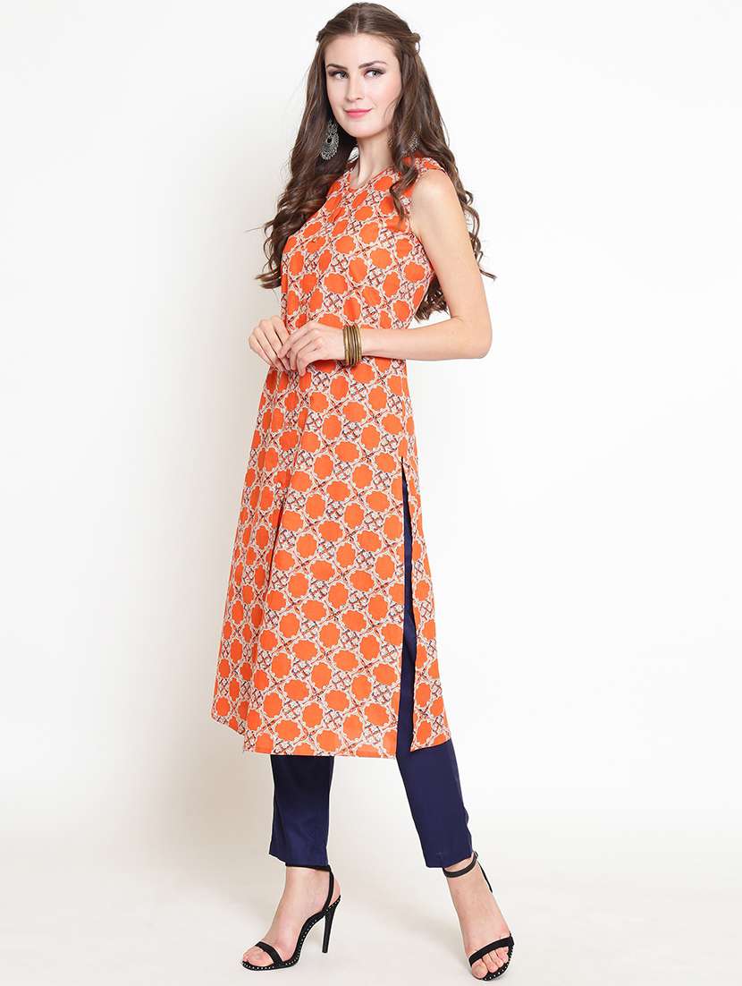 printed kurta with pant set - 19670311 -  Standard Image - 1