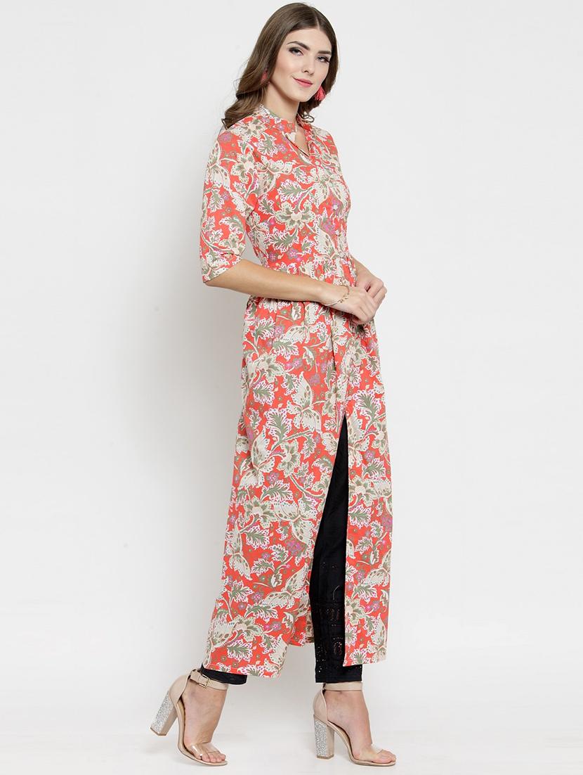 printed kurta with pant set - 19670364 - Standard Image - 1