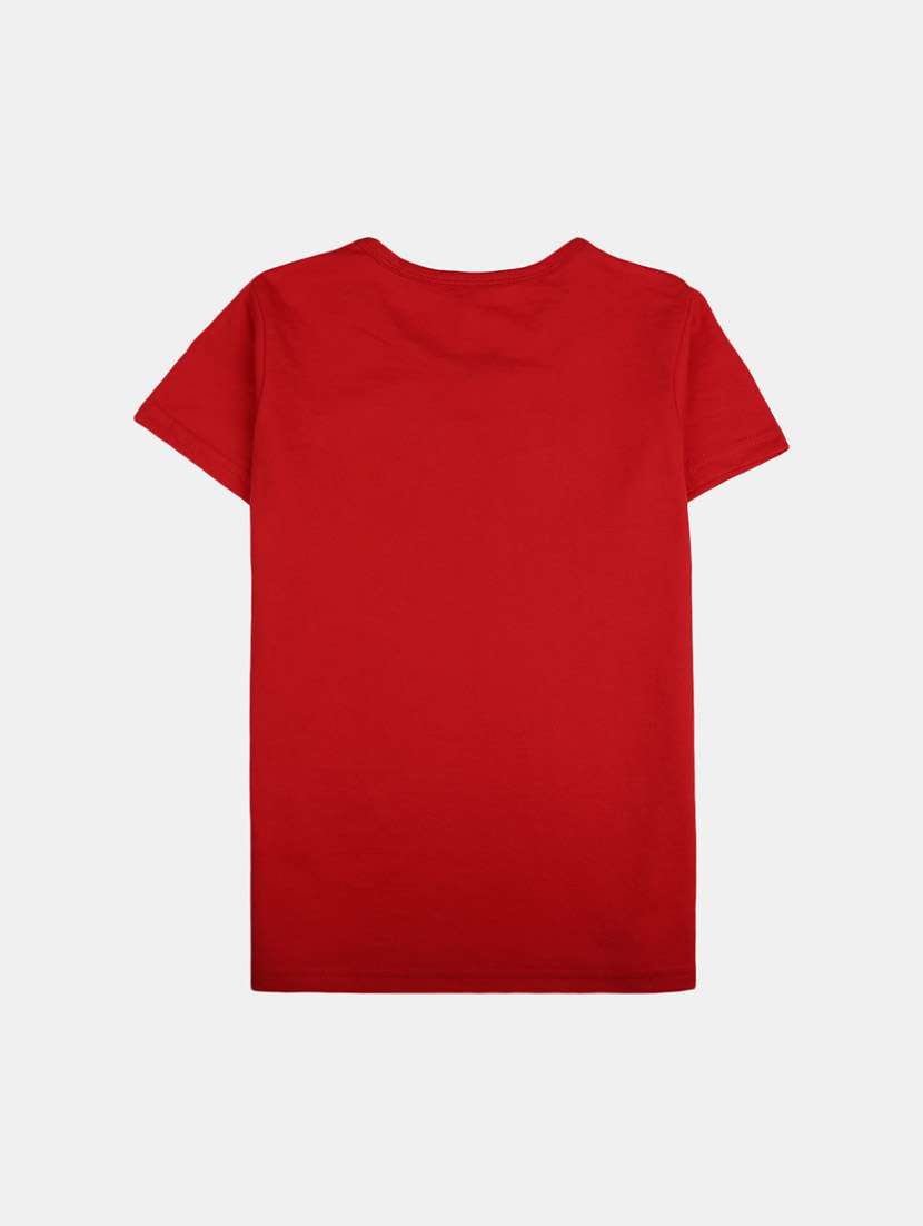 girls round neck front print t-shirt - 19670697 -  Standard Image - 1