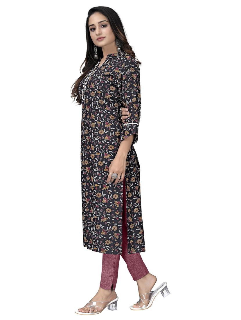 printed a-line kurta - 19672035 -  Standard Image - 1