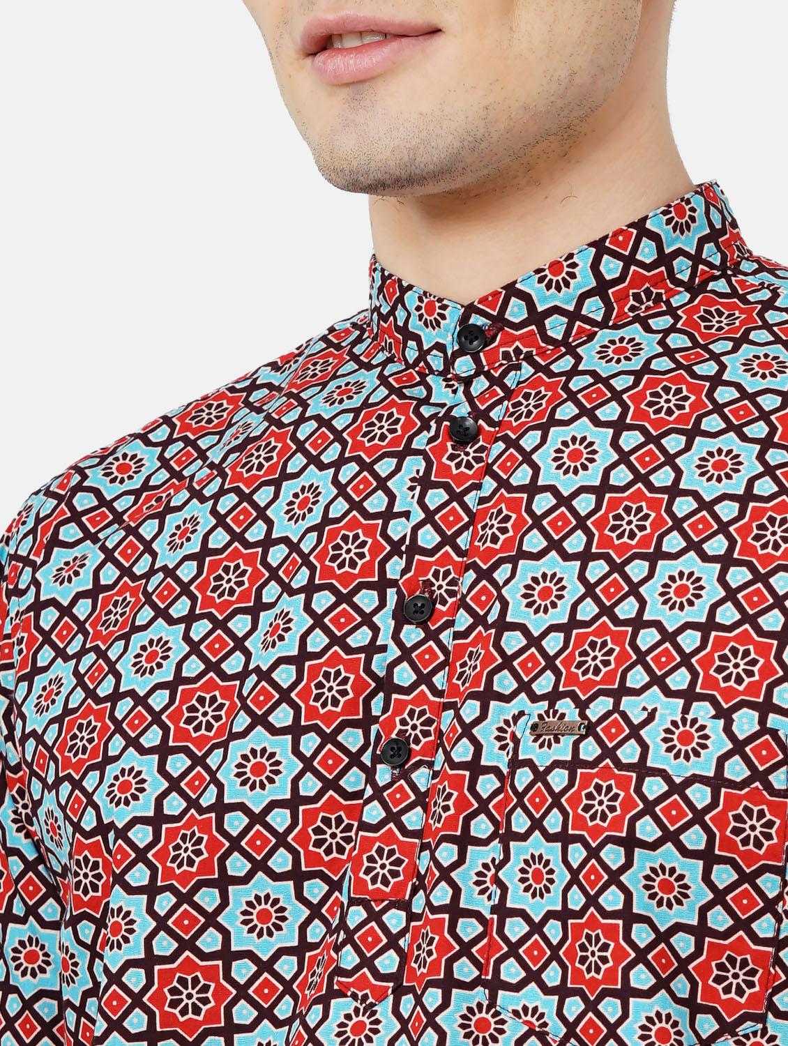 mens aztec casual shirt - 19672334 - Standard Image - 4