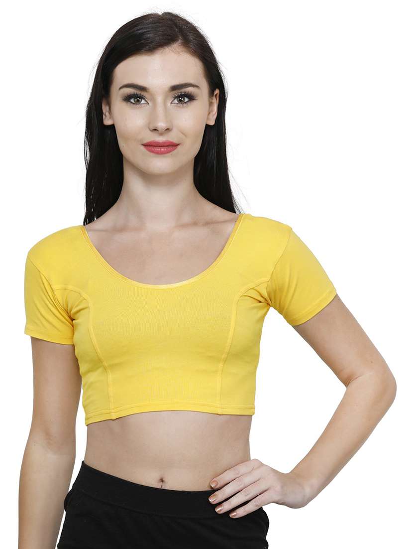 women solid short sleeve stitched blouse - 19682053 - Zoom Image - 0