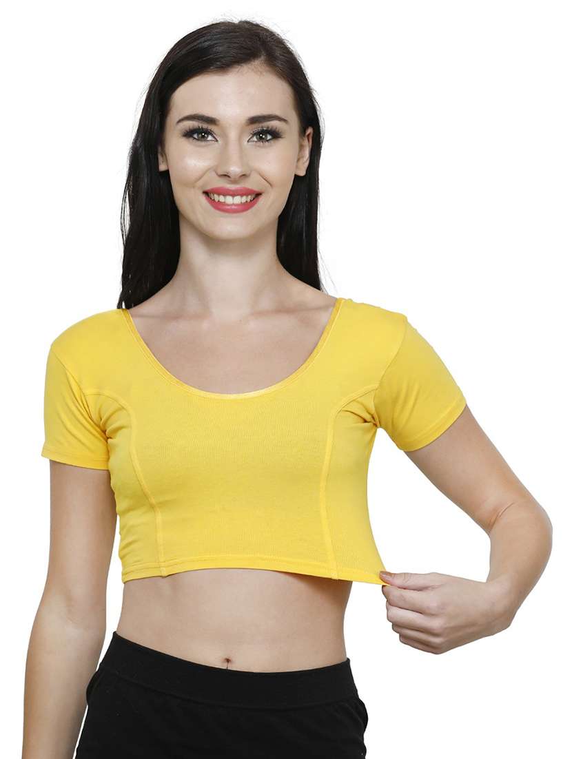 women solid short sleeve stitched blouse - 19682053 - Standard Image - 1