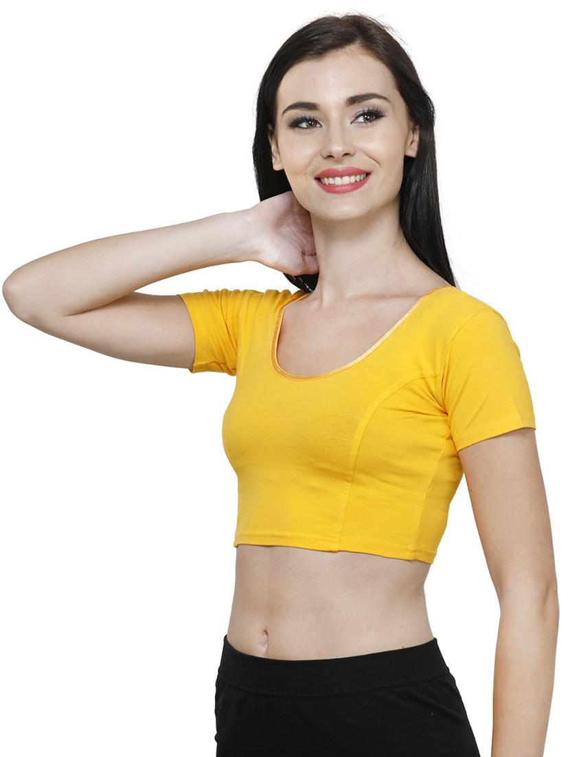 women solid short sleeves stitched blouse - 19682058 -  Standard Image - 1