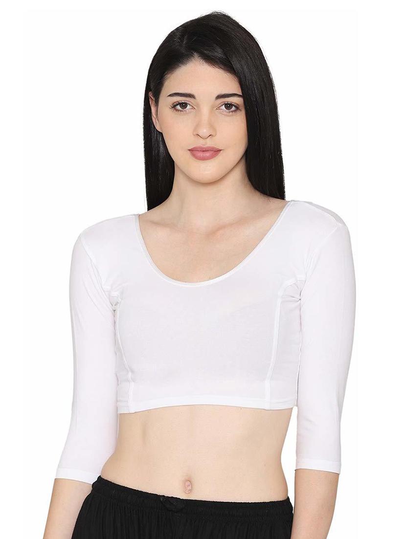 women solid scoop neck stitched blouse - 19682069 - Zoom Image - 0