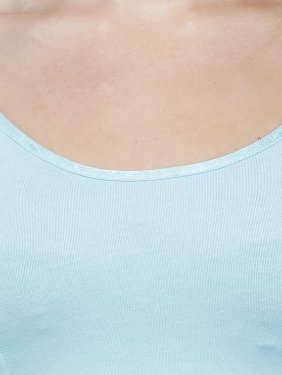 blue cotton blend regular blouse - 19682086 - Standard Image - 4