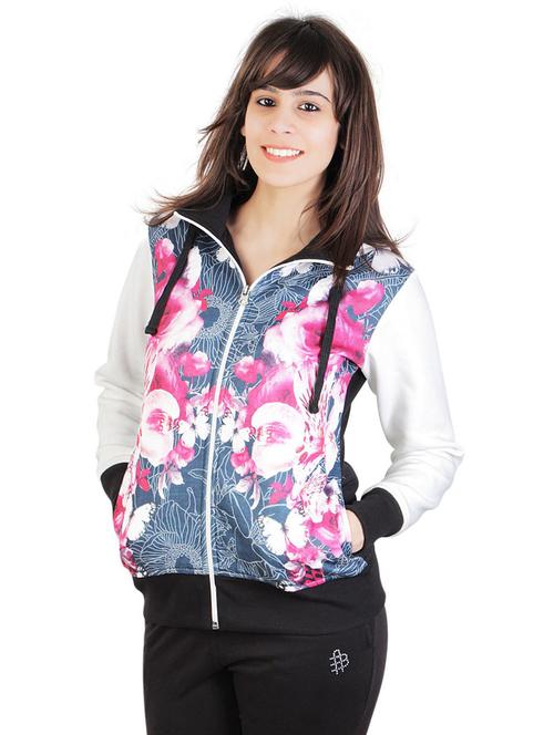 long sleeved floral print regular jacket - 19682253 - Standard Image - 0