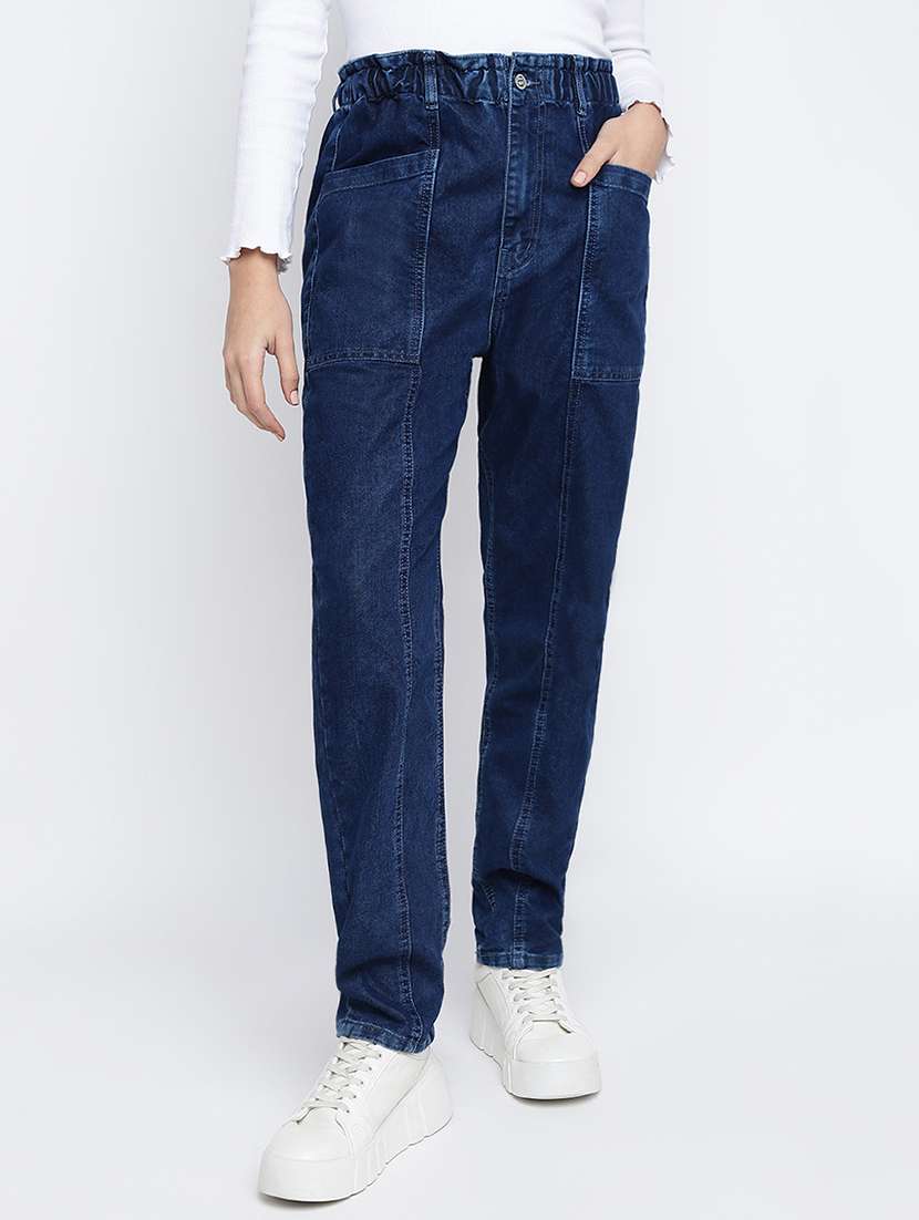 women's plain mom fit jeans