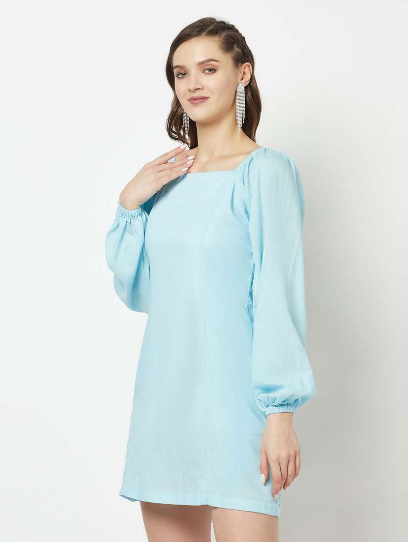 women's fit & flare solid dress - 19684876 - Standard Image - 1