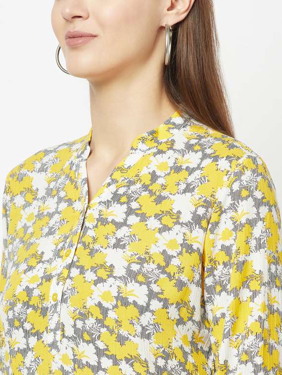 women's straight mandarin neck top - 19684912 - Standard Image - 6