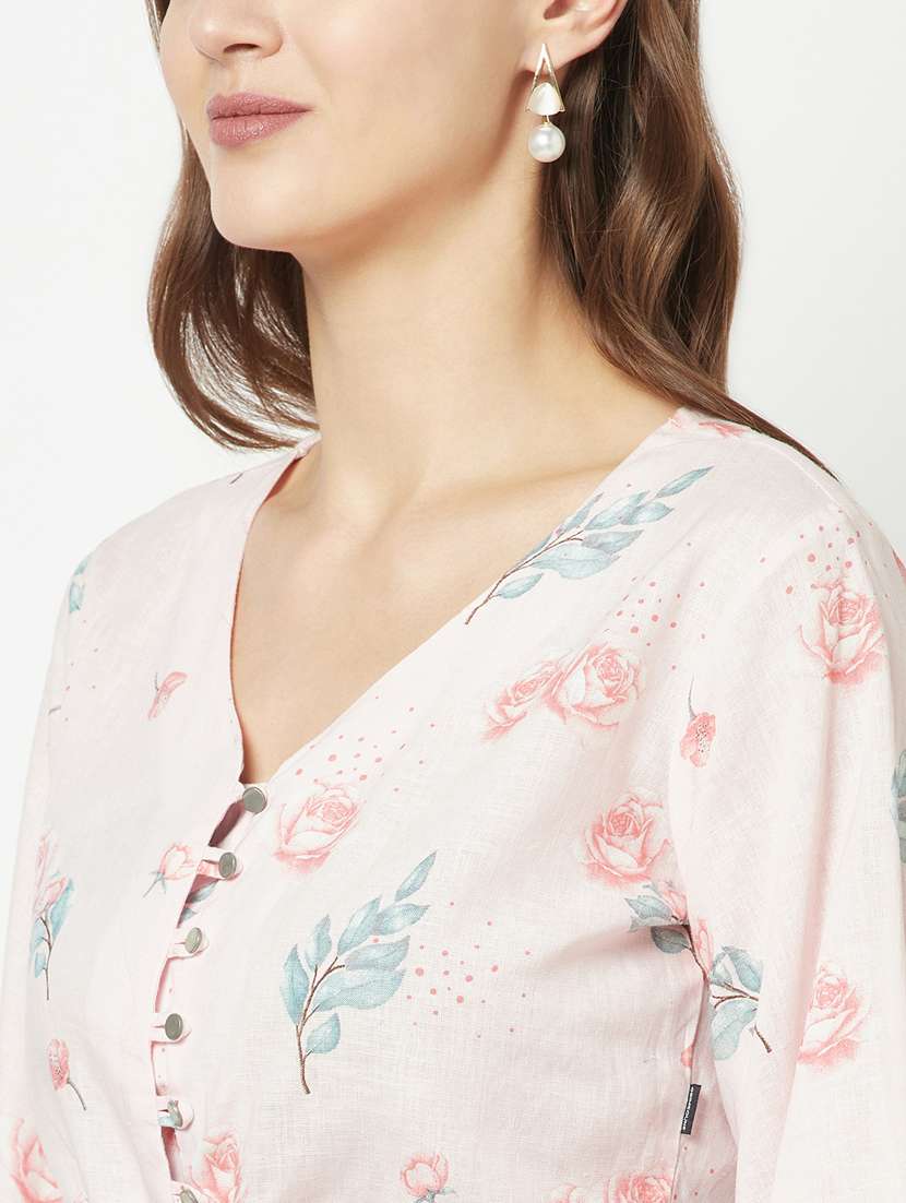 women's blouson v neck top - 19684917 -  Standard Image - 6