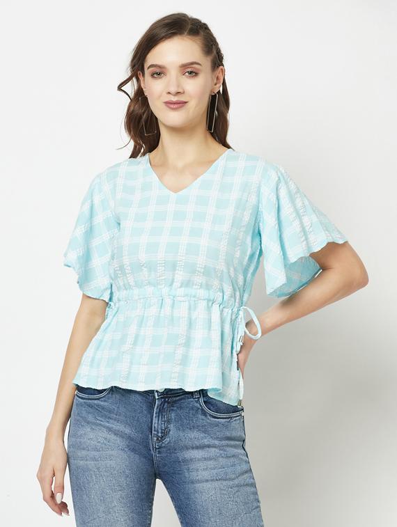women's peplum v neck top - 19684919 - Zoom Image - 0