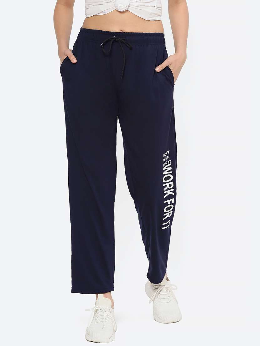 navy blue solid jogger