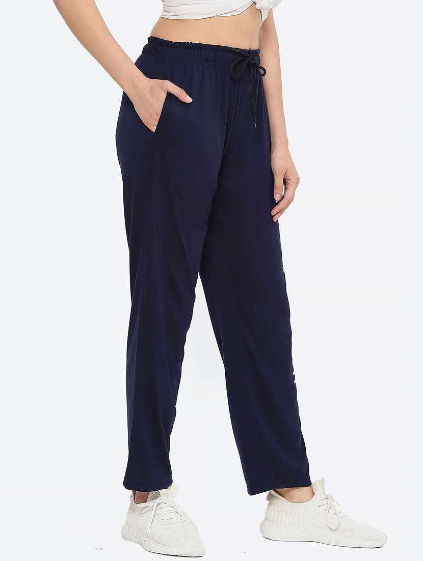 navy blue solid jogger - 19686699 -  Standard Image - 1