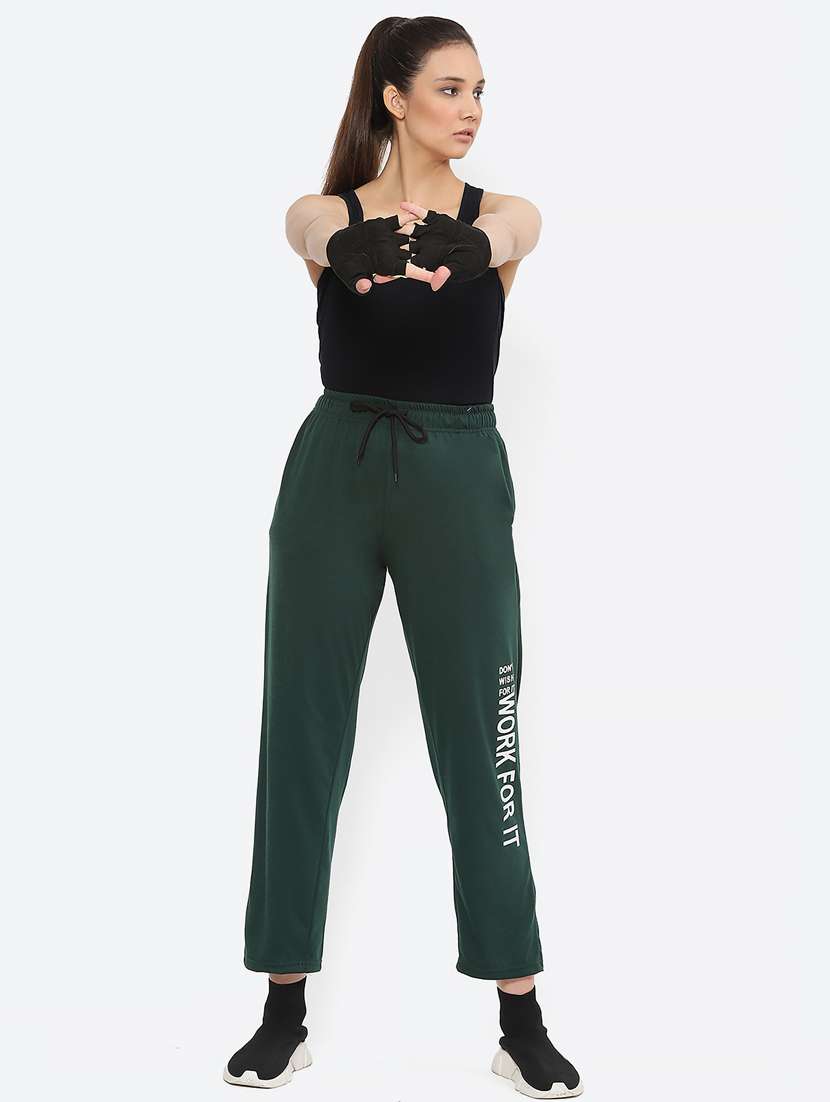 green solid jogger - 19686700 -  Standard Image - 4