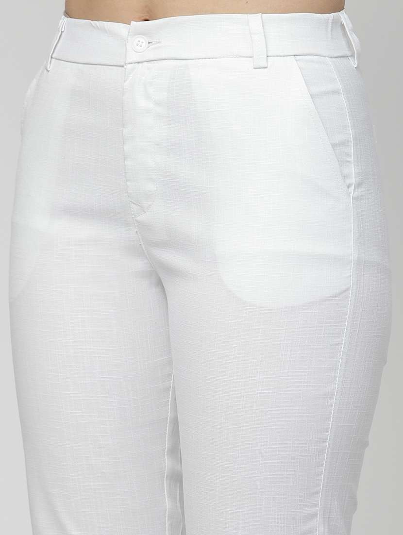 white linen peg trouser - 19686939 - Standard Image - 4