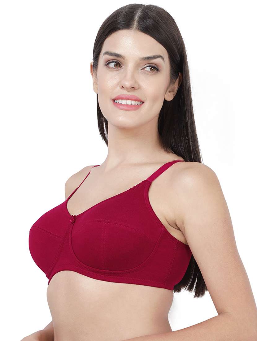 red cotton blend tshirt bra - 19688557 -  Standard Image - 1