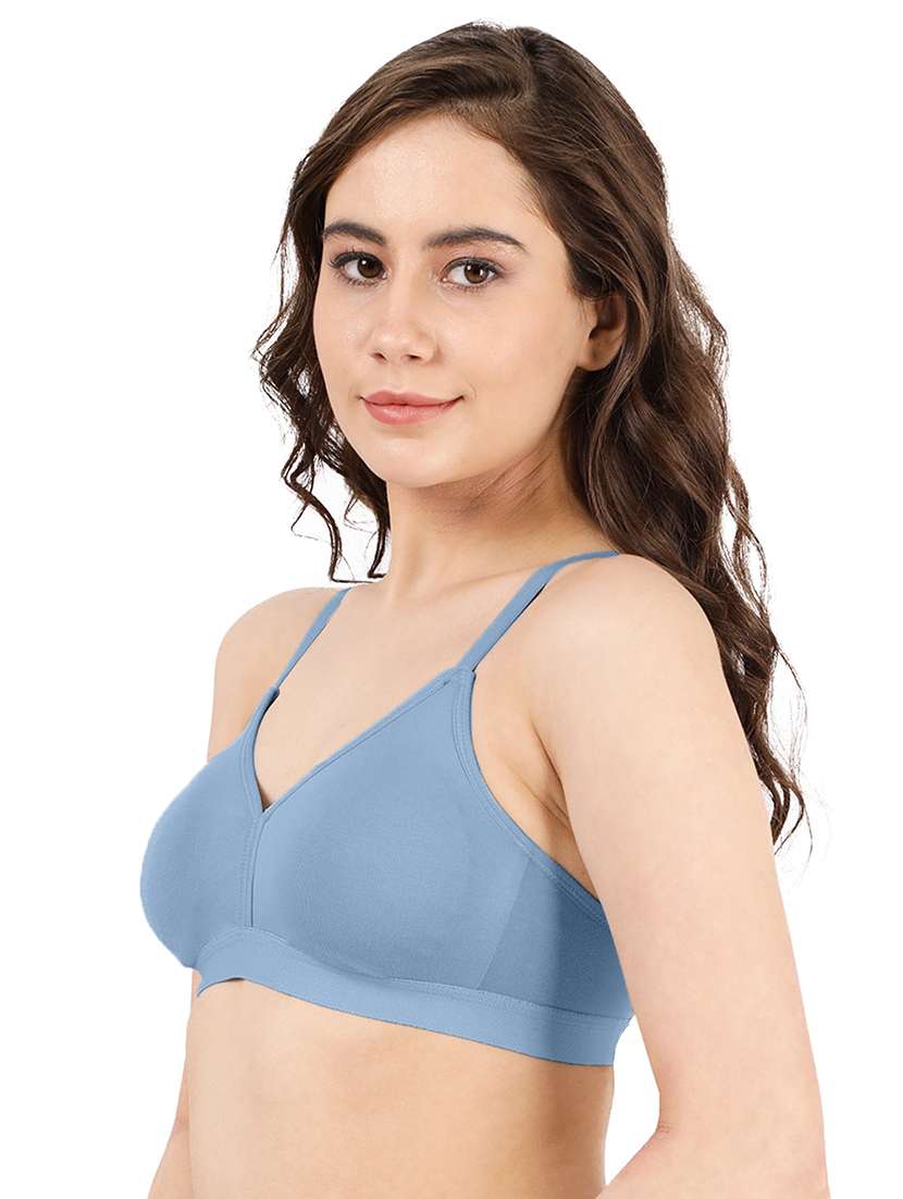 blue cotton blend tshirt bra - 19688573 -  Standard Image - 1