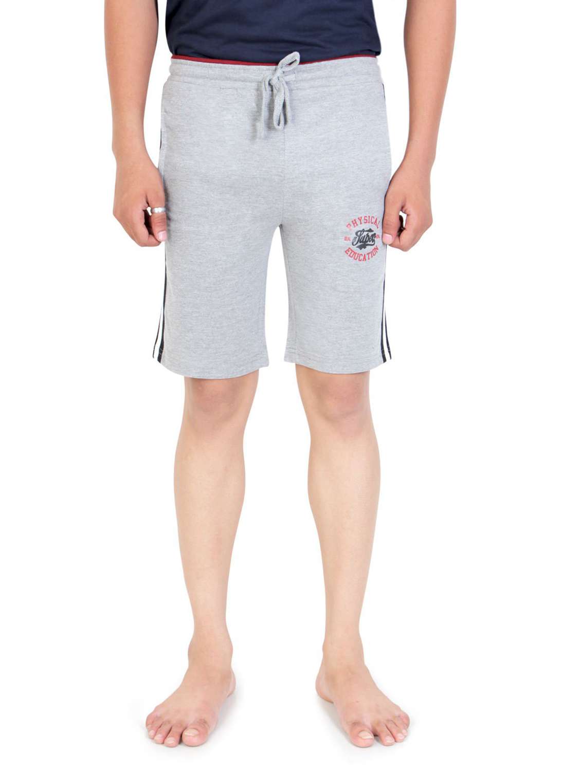 grey solid bermuda short - 19688579 -  Zoom Image - 0