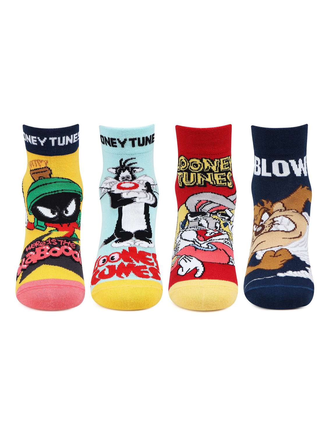 boys pack of 4 printed socks