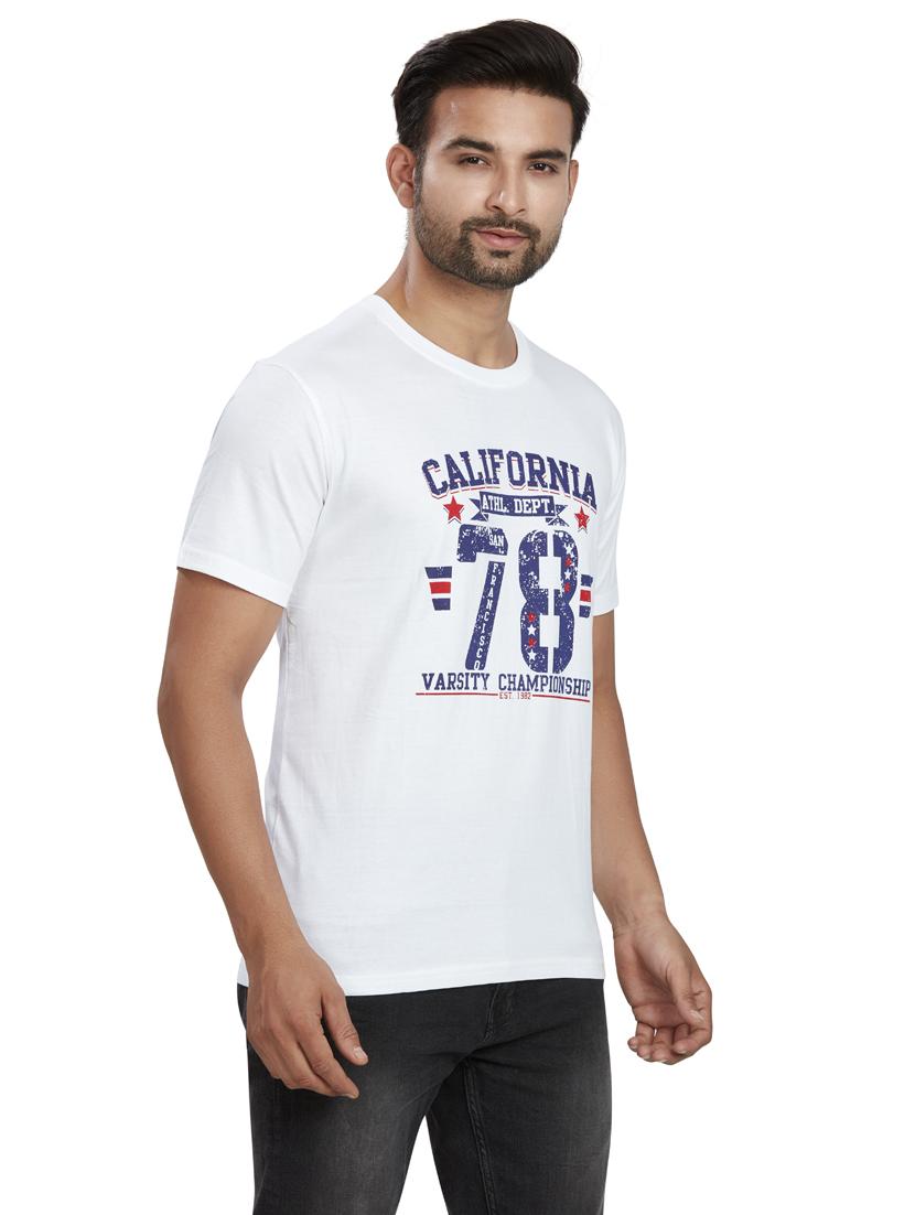 round neck printed regular t-shirt - 19689008 - Standard Image - 1