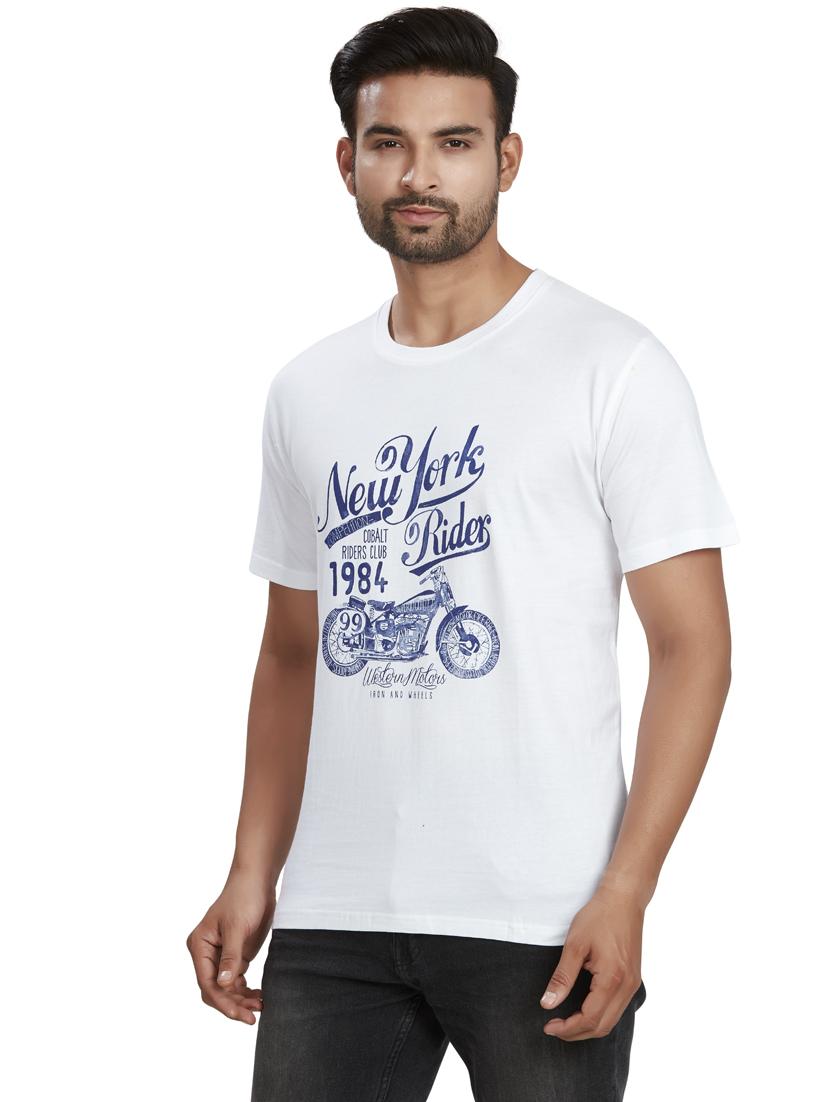 round neck printed regular t-shirt - 19689009 -  Standard Image - 1