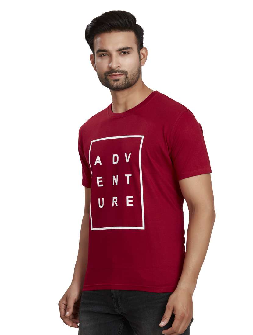 round neck printed regular t-shirt - 19689014 -  Standard Image - 1