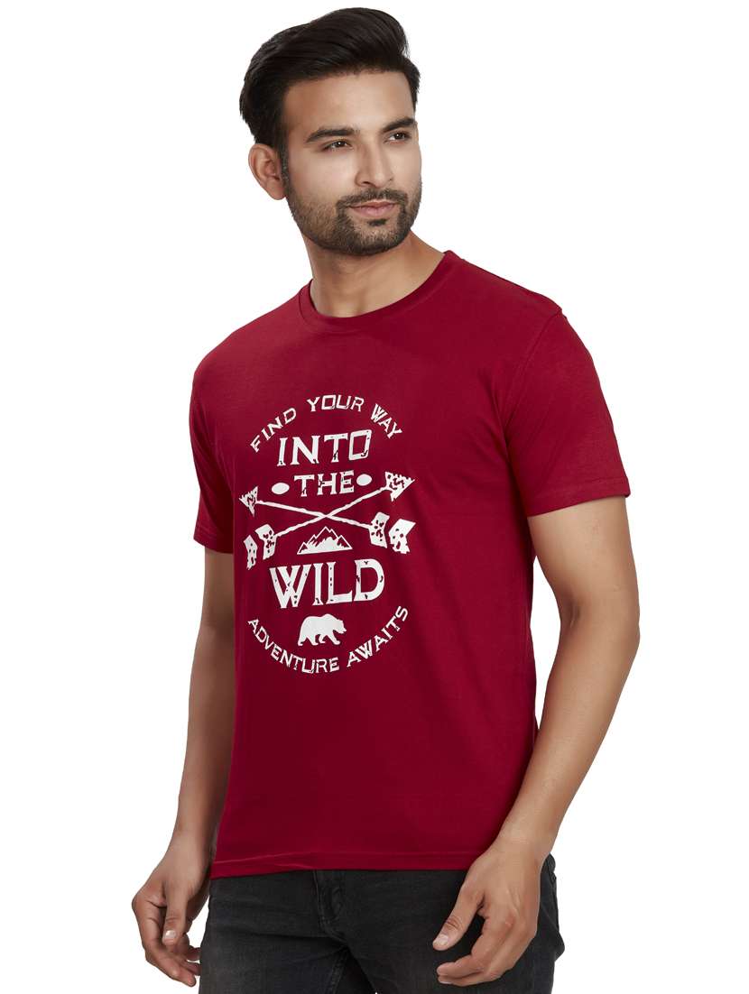 men printed round neck t-shirt - 19689015 -  Standard Image - 1