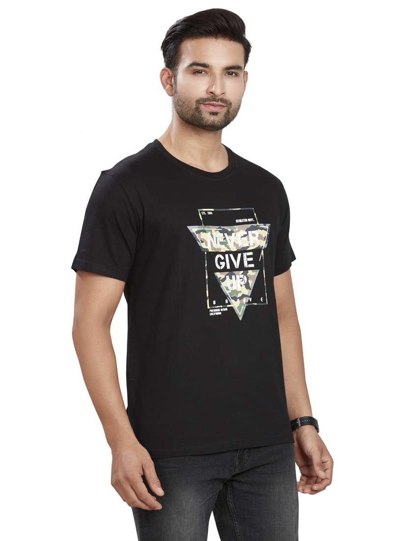 round neck printed regular t-shirt - 19689017 -  Standard Image - 1