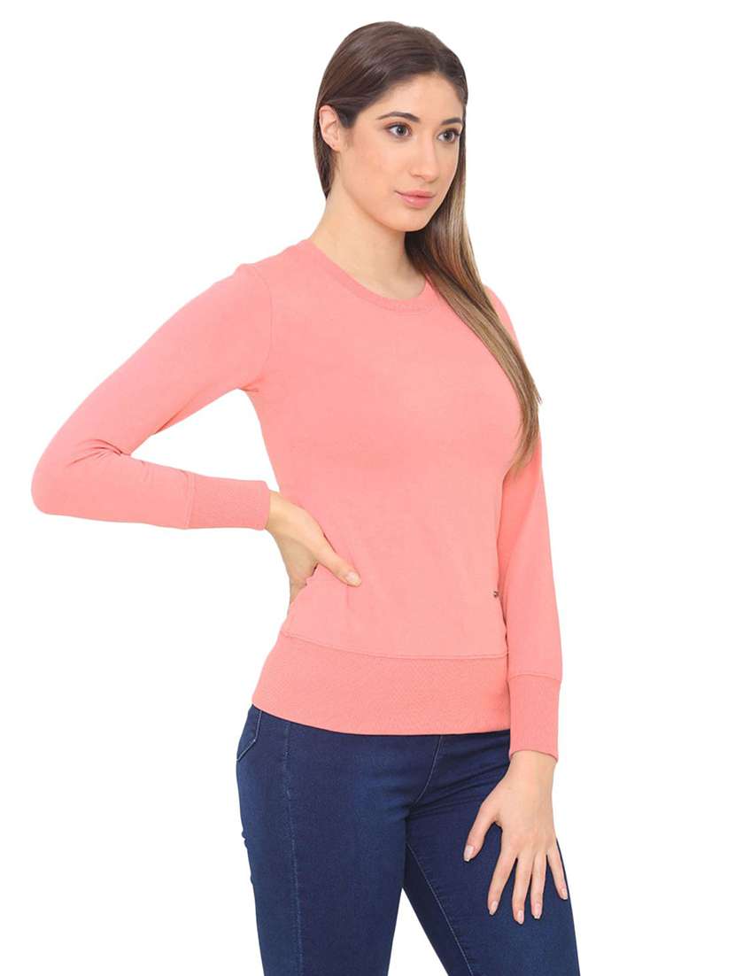 pink solid regular sweatshirt - 19689045 -  Standard Image - 1