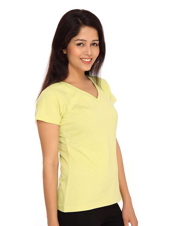 women's plain v neck t-shirt - 19689126 -  Standard Image - 1