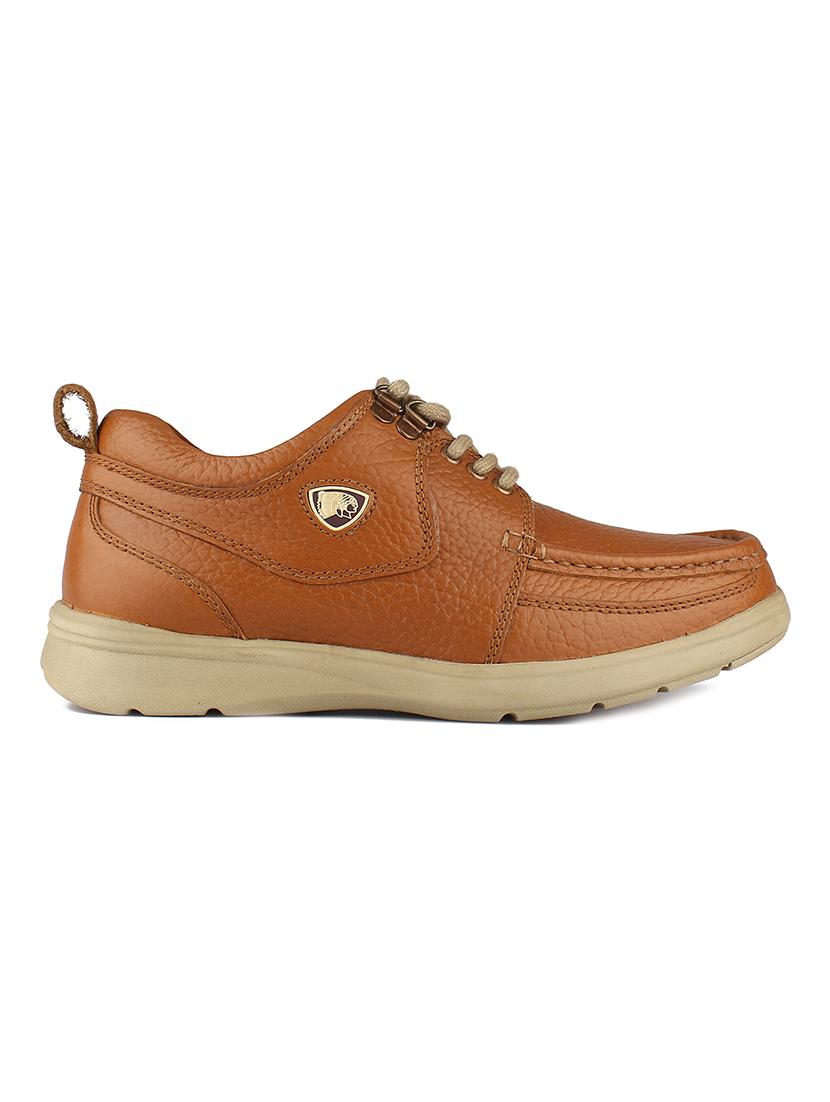 tan leather lace up shoes - 19690271 - Standard Image - 1