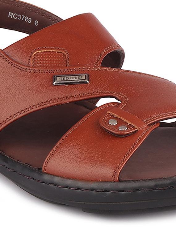 tan leather back strap sandals - 19690303 - Standard Image - 4