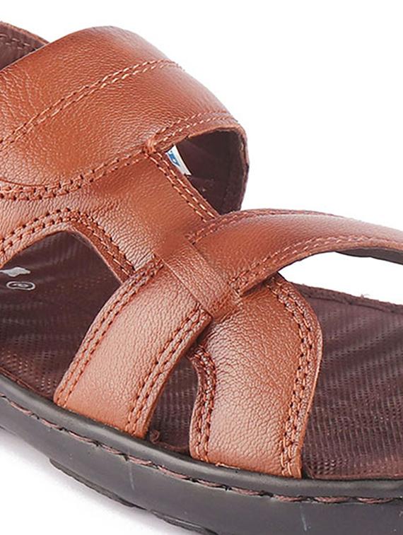tan leather back strap sandals - 19690311 - Standard Image - 4